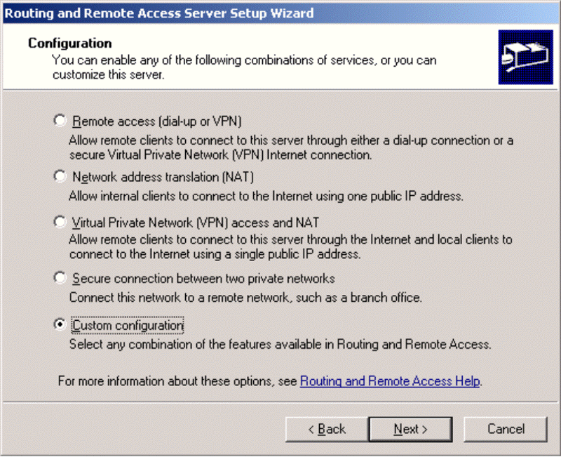 windows server 2003 set up vpn