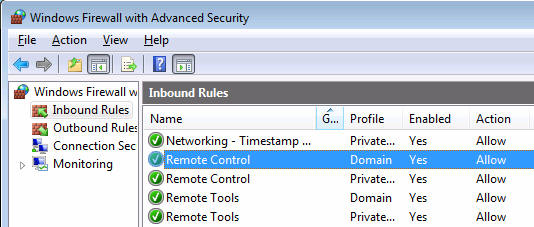 Windows Firewall with ASdvanced ecurity